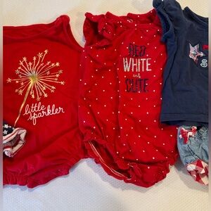 4th of July outfits for 0-3 bundle